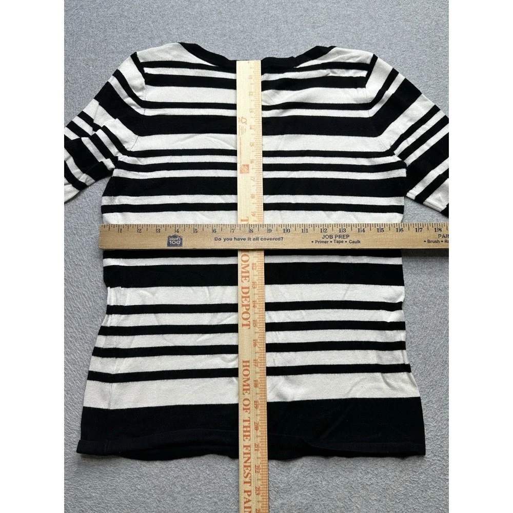 Roz Ali Sweater Womens Small Black White Pullover Preppy‎ Knit Outdoors Ladies